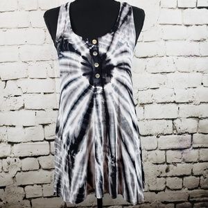 Tryst tie dye Hi-low tank top